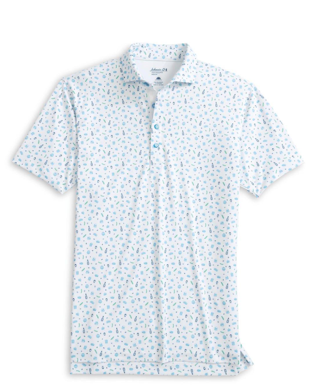 JOHNNIE-O SHIRTS - POLO WHITE / M BURGERS N BEERS