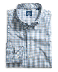 JOHNNIE-O SHIRTS - SPORT SHIRT HELIOS BLUE / M BRUNSWICK PANE