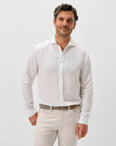 JOHNNIE-O SHIRTS WHITE / L LINEN BLEND BUTTON DOWN SHIRT - MCCARTHY SOLID