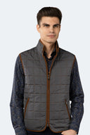 LUCHIANO VISCONTI OUTERWEAR - VEST GREY/BROWN / L Luchiano Visconti VEST