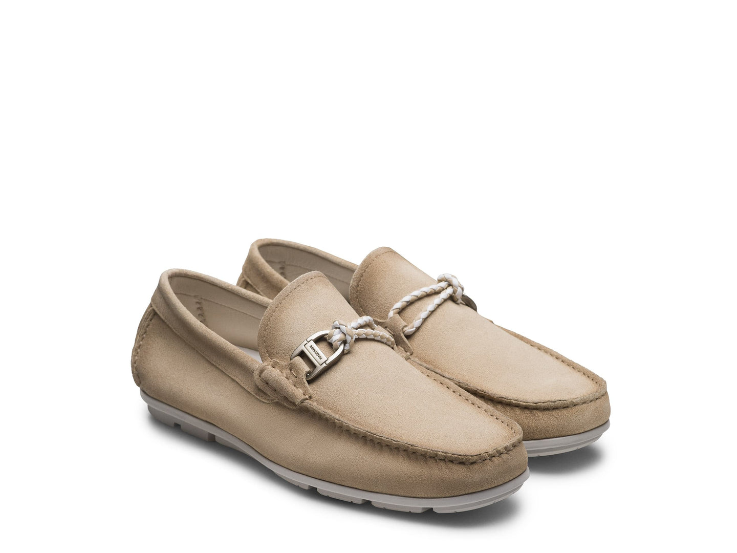 MAGNANNI FOOTWEAR - LOAFERS TIERRA SUEDE / 10 MONTEREY BRAID BIT