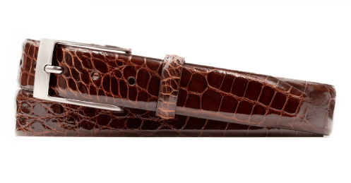 MARTIN DINGMAN Accessories - BELTS CHESTNUT / 42 JEFFERSON AMERICAN ALLIGATOR