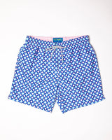 MICHAEL'S SHORTS - SWIM WEAR DIAMOND PATTERN - AQUA / M MEN'S CYCLIST LINER SWIM TRUNKS