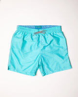 MICHAEL'S SHORTS - SWIM WEAR SOLID LINEN - AQUA / M MEN'S CYCLIST LINER SWIM TRUNKS