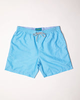 MICHAEL'S SHORTS - SWIM WEAR WAVE PRINT - TURQUOISE/SKY / M MEN'S CYCLIST LINER SWIM TRUNKS