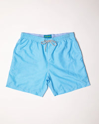 MICHAEL'S SHORTS - SWIM WEAR WAVE PRINT - TURQUOISE/SKY / M MEN'S CYCLIST LINER SWIM TRUNKS