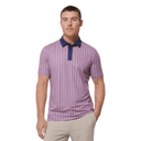 MIZZEN MAIN SHIRTS - POLO BRIGHT PINK / S / TRIM TEA ROSE TRIANGLE GEO VERSA POLO