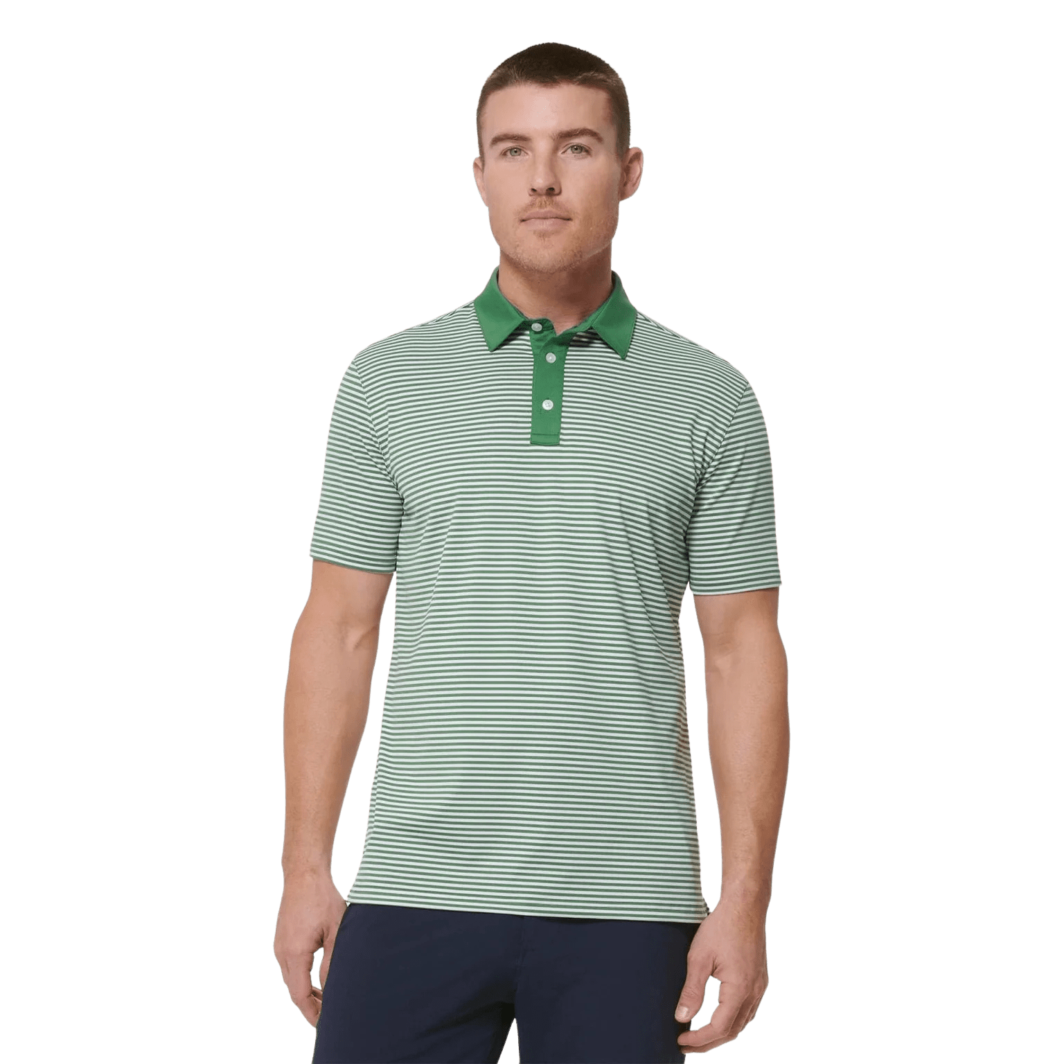 MIZZEN MAIN SHIRTS - POLO MEDIUM GREEN / M FAIRWAY FEEDER STRIPE VERSA SHORT SLEEVE POLO