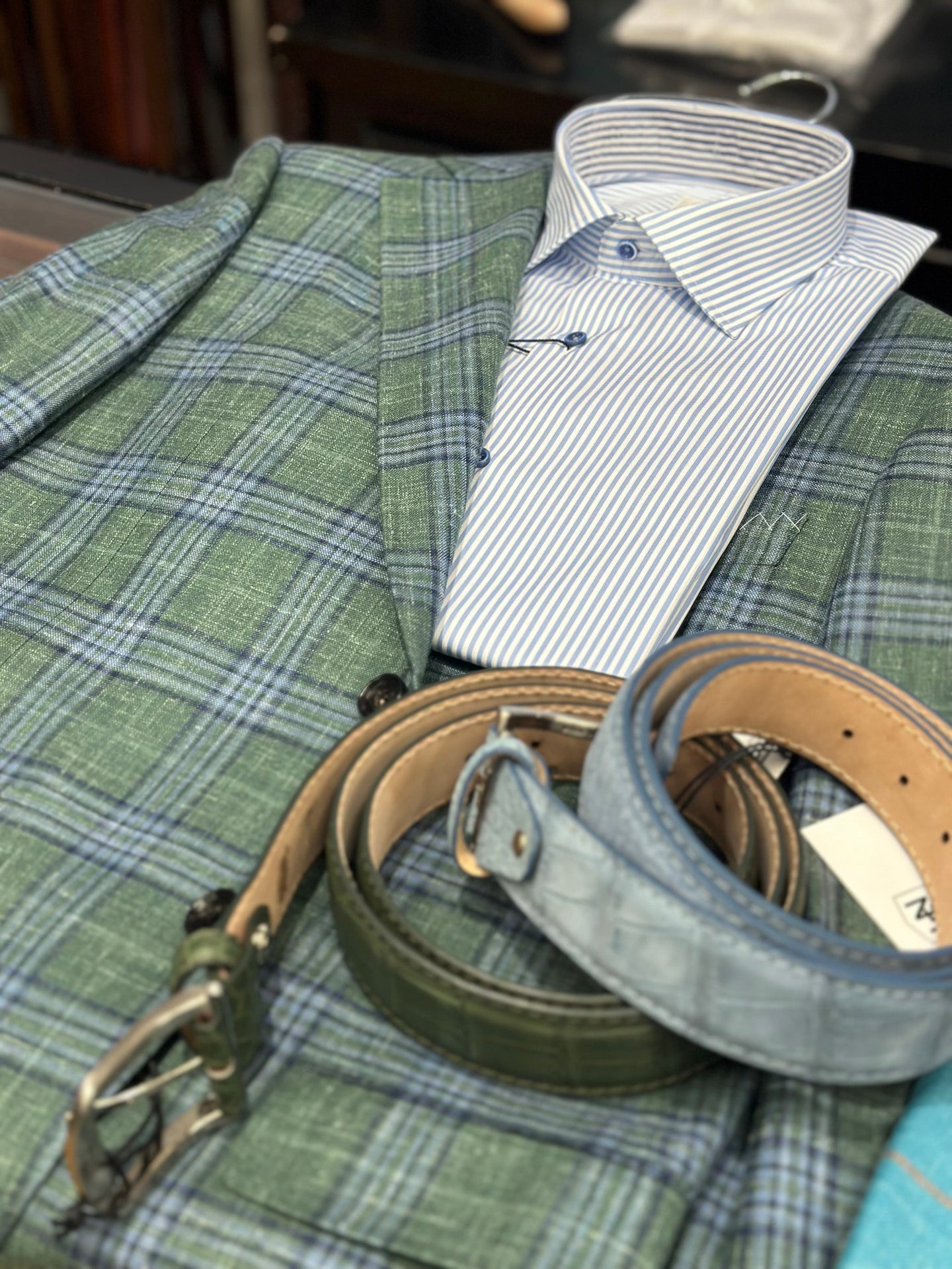 NIKKY SPORT COAT GREEN PLAID / 38R SP 25 NIKKY COATS