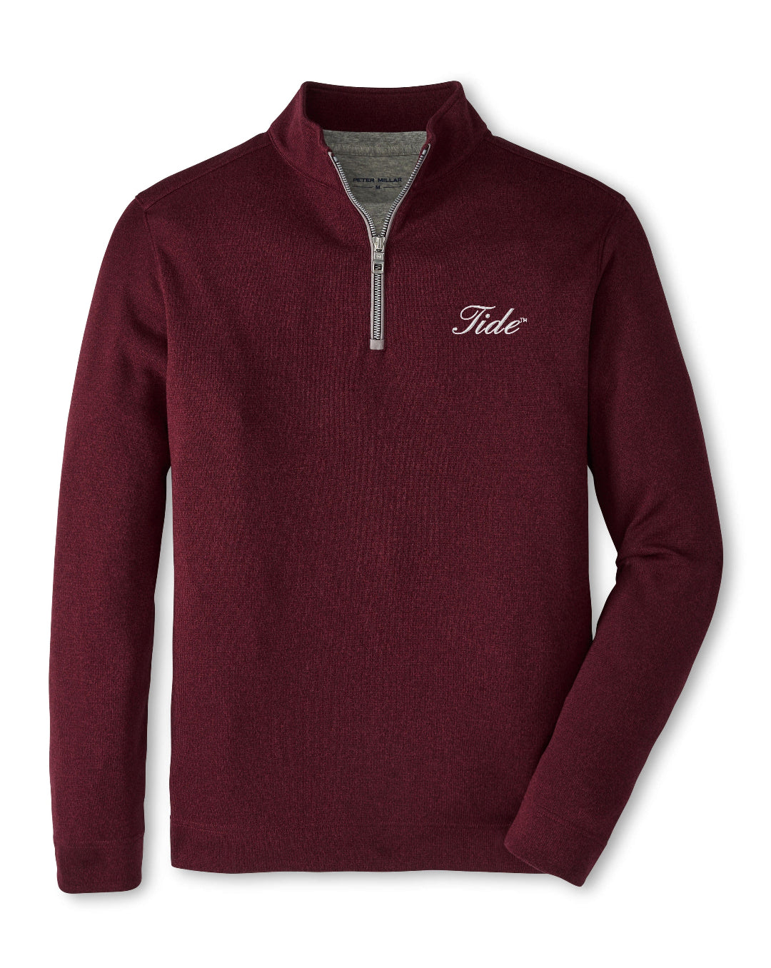 PETER MILLAR GAMEDAY - UNIVERSITY OF ALABAMA - TIDE - 14 ZIPS AUTUMN FOLIAGE / S TIDE CROWN  SWEATER FLEECE QUARTER-ZIP