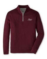 PETER MILLAR GAMEDAY - UNIVERSITY OF ALABAMA - TIDE - 14 ZIPS AUTUMN FOLIAGE / S TIDE CROWN  SWEATER FLEECE QUARTER-ZIP