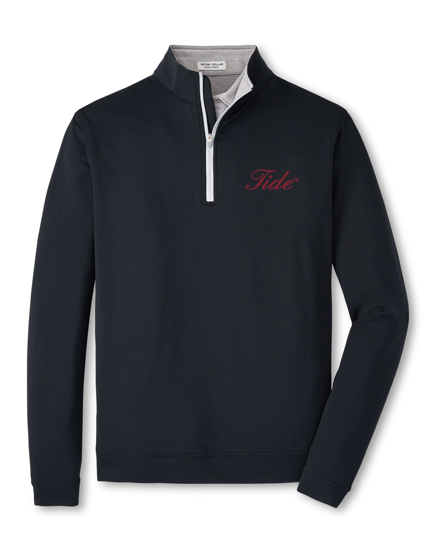 PETER MILLAR GAMEDAY - UNIVERSITY OF ALABAMA - TIDE - 14 ZIPS BLACK / S TIDE PERTH PERFORMANCE 1/4 ZIP