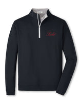 PETER MILLAR GAMEDAY - UNIVERSITY OF ALABAMA - TIDE - 14 ZIPS BLACK / S TIDE PERTH PERFORMANCE 1/4 ZIP