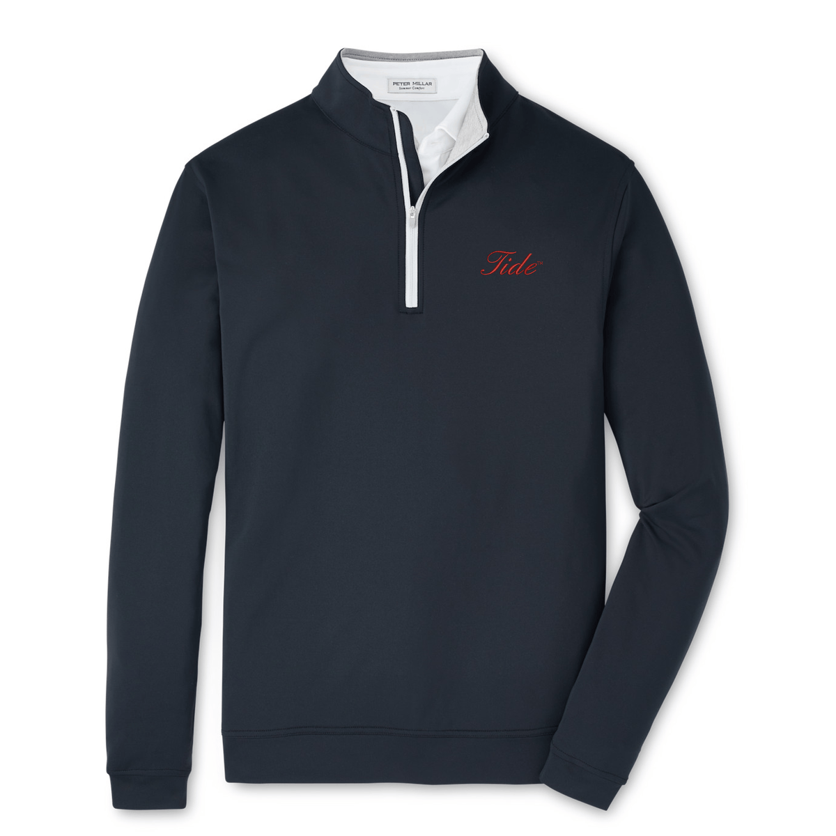 PETER MILLAR GAMEDAY - UNIVERSITY OF ALABAMA - TIDE - 14 ZIPS BLACK / S TIDE PERTH PERFORMANCE 1/4 ZIP