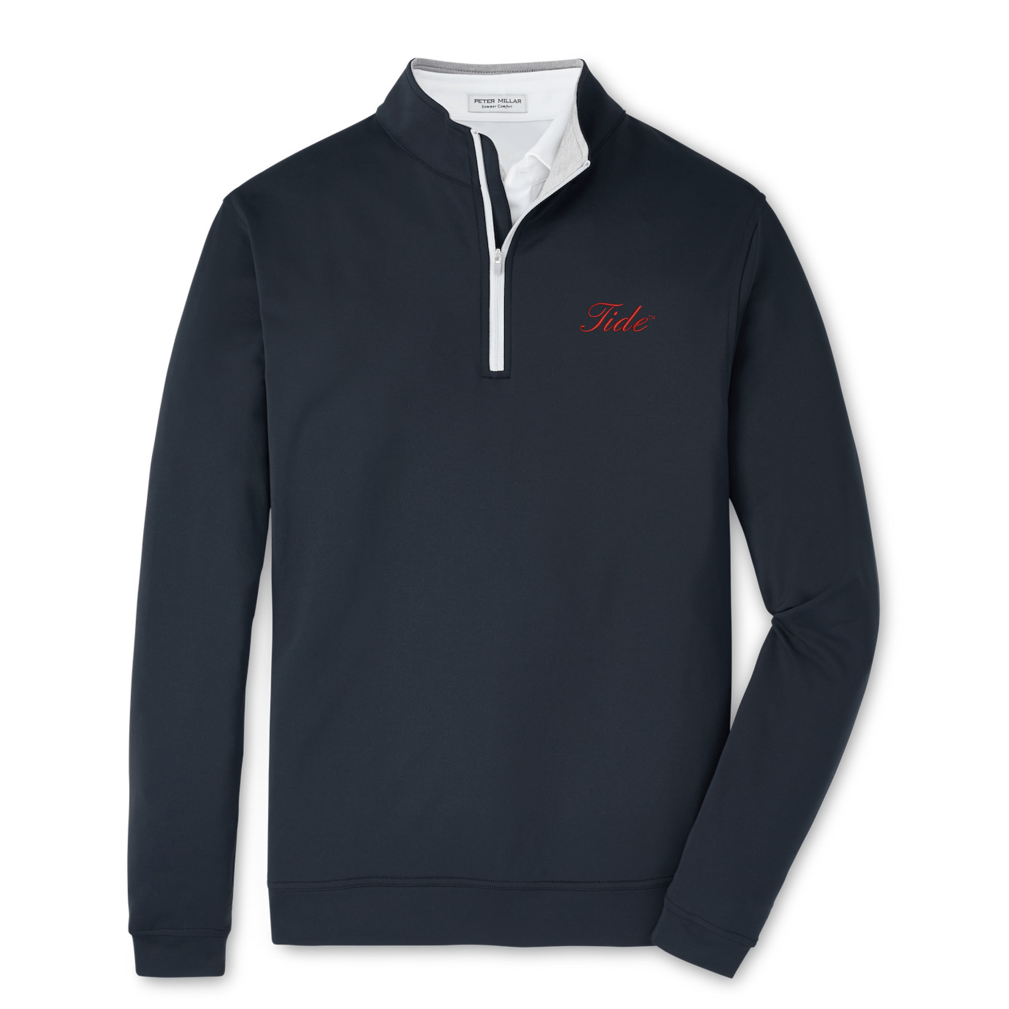 PETER MILLAR GAMEDAY - UNIVERSITY OF ALABAMA - TIDE - 14 ZIPS BLACK / S TIDE PERTH PERFORMANCE 1/4 ZIP
