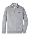 PETER MILLAR GAMEDAY - UNIVERSITY OF ALABAMA - TIDE - 14 ZIPS BRITISH GREY / S TIDE AUTUMN CREST SUEDE TRIM QUARTER-ZIP