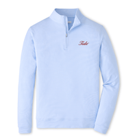 PETER MILLAR GAMEDAY - UNIVERSITY OF ALABAMA - TIDE - 14 ZIPS CBLUE/WHITE / S TIDE PERTH SUGAR STRIPE PERFORMANCE 1/4 ZIP