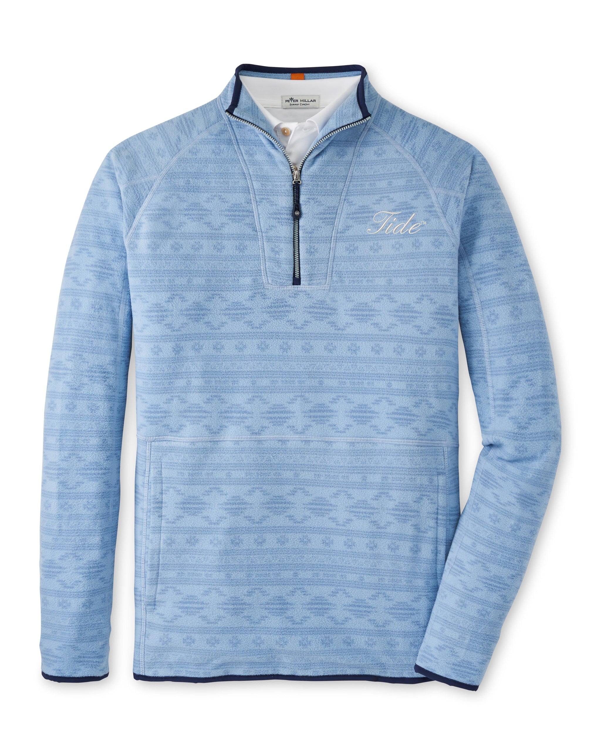 PETER MILLAR GAMEDAY - UNIVERSITY OF ALABAMA - TIDE - 14 ZIPS LAKESIDE / M TIDE THERMAL FLOW MICRO FLEECE HALF-ZIP