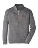 PETER MILLAR GAMEDAY - UNIVERSITY OF ALABAMA - TIDE - 14 ZIPS OSLO GREY / S TIDE CROWN  SWEATER FLEECE QUARTER-ZIP