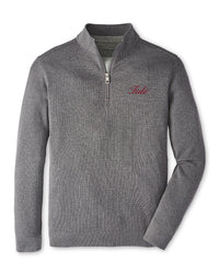 PETER MILLAR GAMEDAY - UNIVERSITY OF ALABAMA - TIDE - 14 ZIPS OSLO GREY / S TIDE CROWN  SWEATER FLEECE QUARTER-ZIP