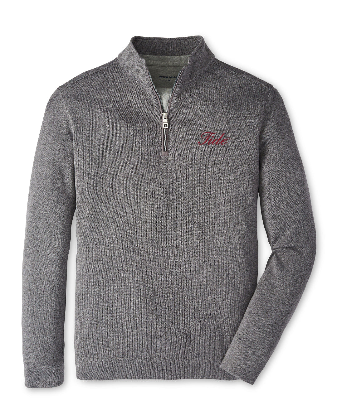 PETER MILLAR GAMEDAY - UNIVERSITY OF ALABAMA - TIDE - 14 ZIPS OSLO GREY / S TIDE CROWN  SWEATER FLEECE QUARTER-ZIP