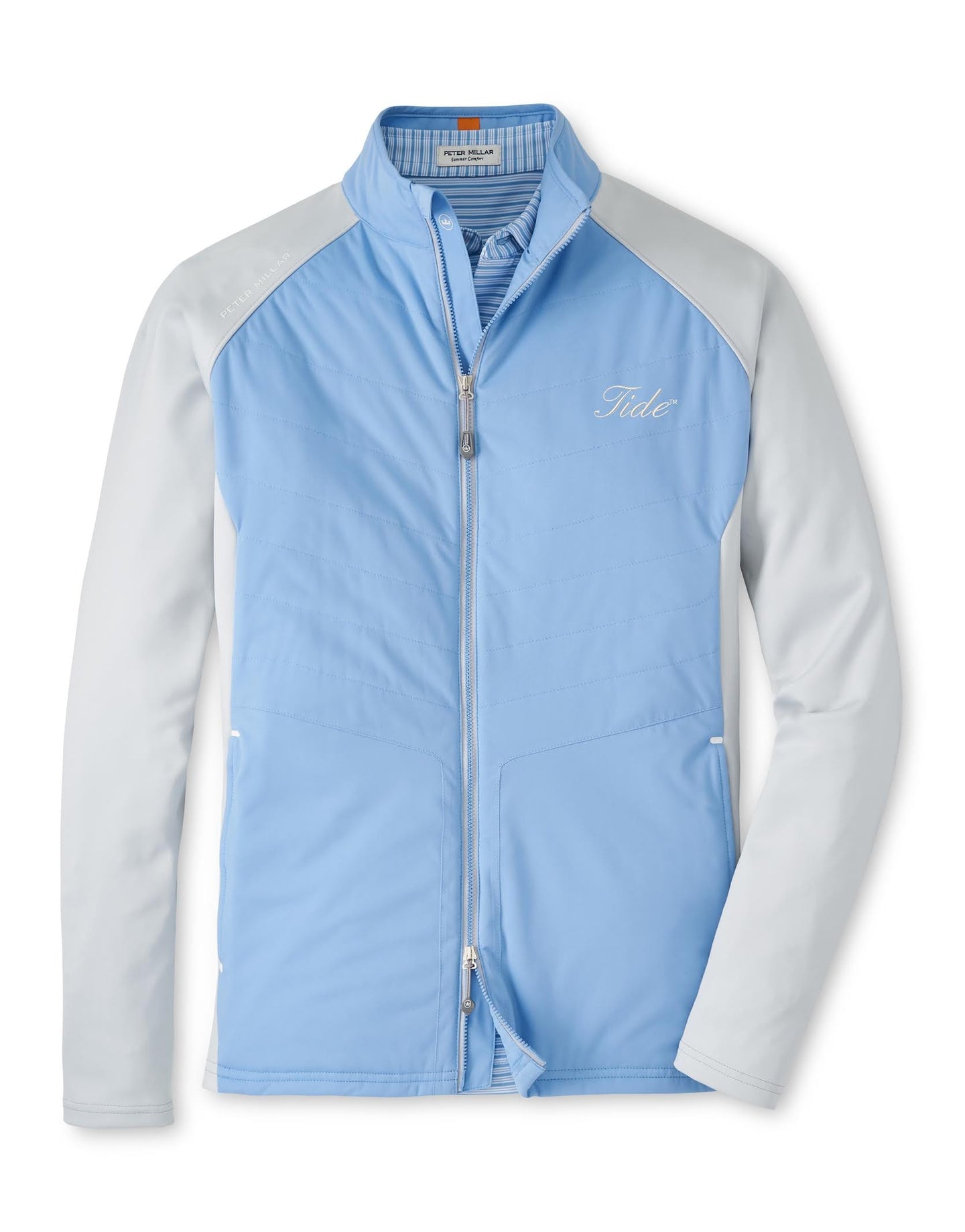 PETER MILLAR GAMEDAY - UNIVERSITY OF ALABAMA - TIDE - FULL ZIP JACKET LAKESIDE / M TIDE HYPERLIGHT MERGE HYBRID JACKET