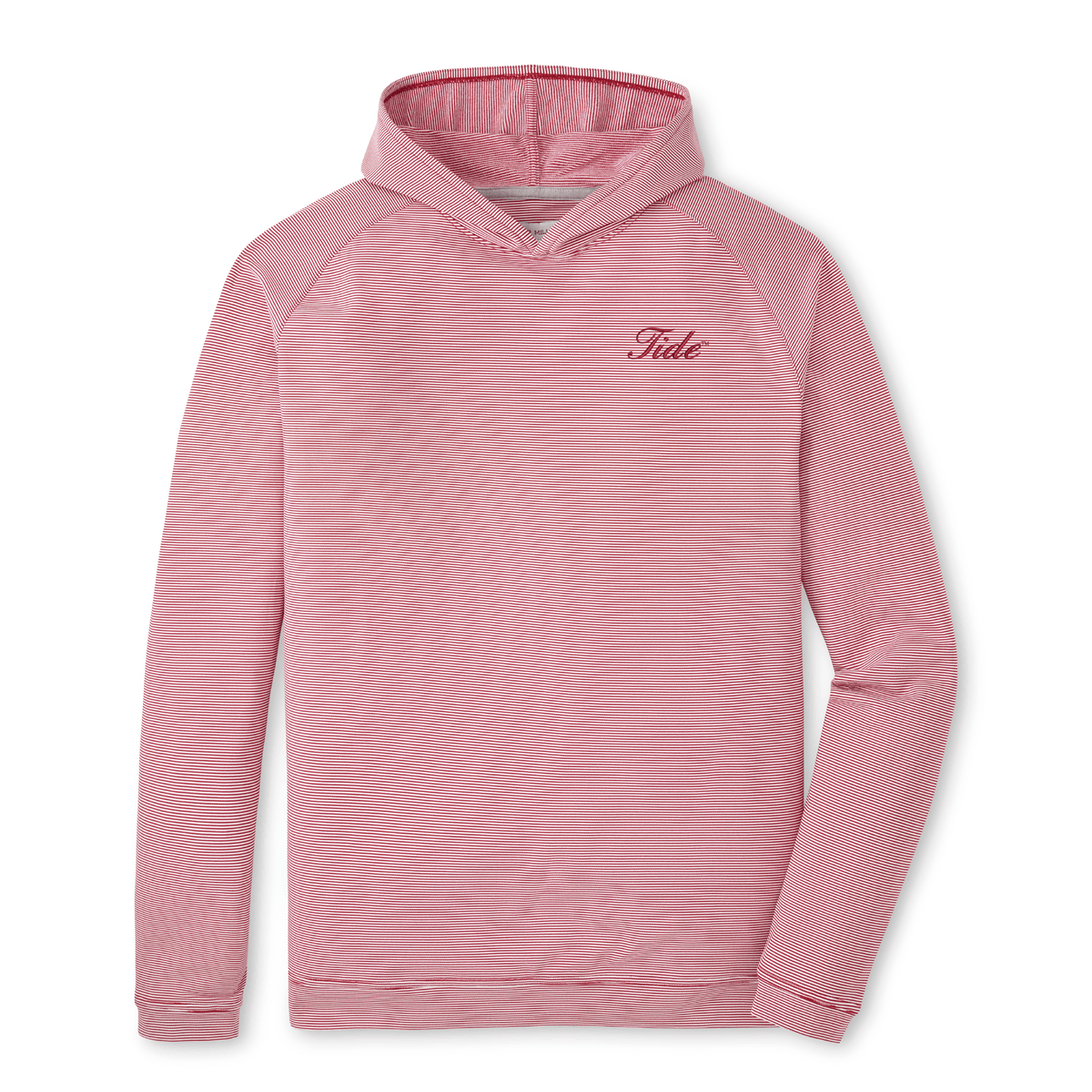 PETER MILLAR GAMEDAY - UNIVERSITY OF ALABAMA - TIDE - HOODIES CRIMSON / S TIDE PINE SUGAR STRIPE HOODIE