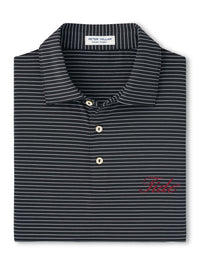 PETER MILLAR GAMEDAY - UNIVERSITY OF ALABAMA - TIDE - POLOS BLACK / S TIDE HEMLOCK JERSEY POLO