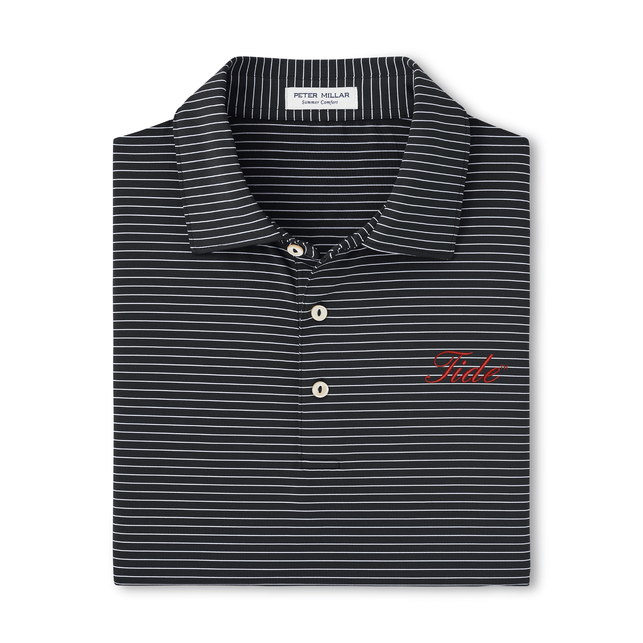 PETER MILLAR GAMEDAY - UNIVERSITY OF ALABAMA - TIDE - POLOS BLACK / S TIDE HEMLOCK JERSEY POLO