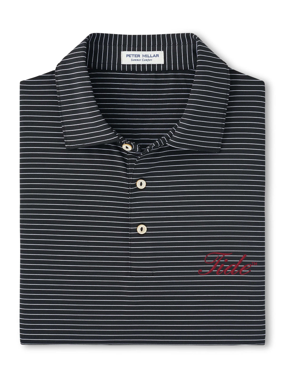 PETER MILLAR GAMEDAY - UNIVERSITY OF ALABAMA - TIDE - POLOS BLACK / S TIDE HEMLOCK JERSEY POLO