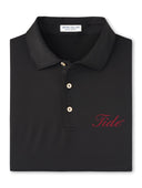 PETER MILLAR GAMEDAY - UNIVERSITY OF ALABAMA - TIDE - POLOS BLACK / S TIDE SOLID PERFORMANCE JERSEY POLO