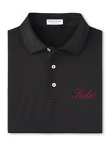 PETER MILLAR GAMEDAY - UNIVERSITY OF ALABAMA - TIDE - POLOS BLACK / S TIDE SOLID PERFORMANCE JERSEY POLO