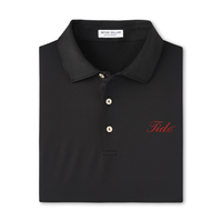 PETER MILLAR GAMEDAY - UNIVERSITY OF ALABAMA - TIDE - POLOS BLACK / S TIDE SOLID PERFORMANCE JERSEY POLO