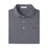 PETER MILLAR GAMEDAY - UNIVERSITY OF ALABAMA - TIDE - POLOS BLACK / S TIEBREAKER PERFORMANCE STRIPE