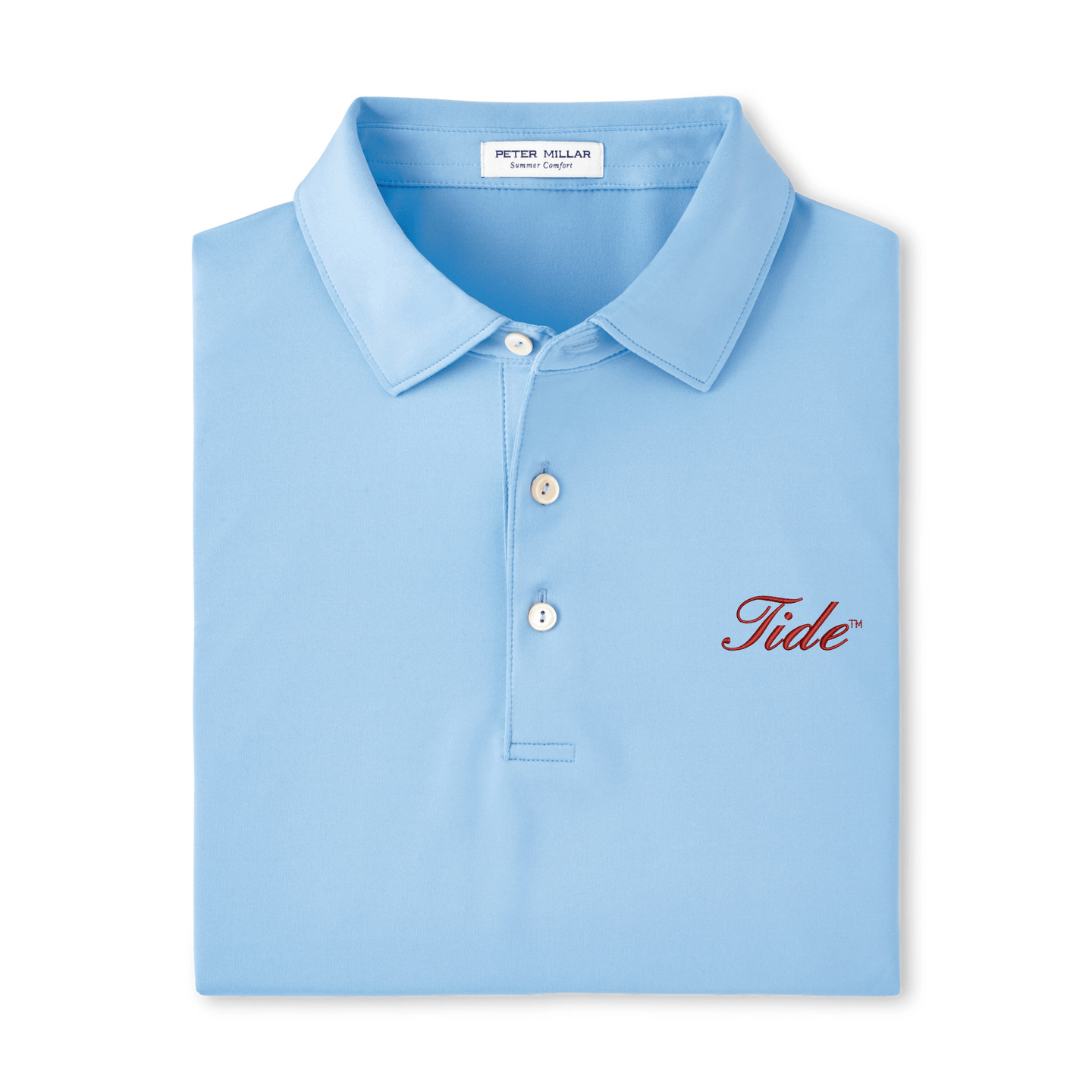PETER MILLAR GAMEDAY - UNIVERSITY OF ALABAMA - TIDE - POLOS CBLUE / S TIDE SOLID PERFORMANCE JERSEY POLO