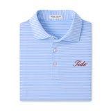 PETER MILLAR GAMEDAY - UNIVERSITY OF ALABAMA - TIDE - POLOS COTTAGE BLUE / S TIEBREAKER PERFORMANCE STRIPE