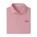 PETER MILLAR GAMEDAY - UNIVERSITY OF ALABAMA - TIDE - POLOS CRIMSON / S TIDE JUBILEE STRIPE PERFORMANCE JERSEY POLO