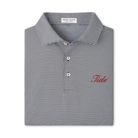 PETER MILLAR GAMEDAY - UNIVERSITY OF ALABAMA - TIDE - POLOS IRON / S TIDE JUBILEE STRIPE PERFORMANCE JERSEY POLO