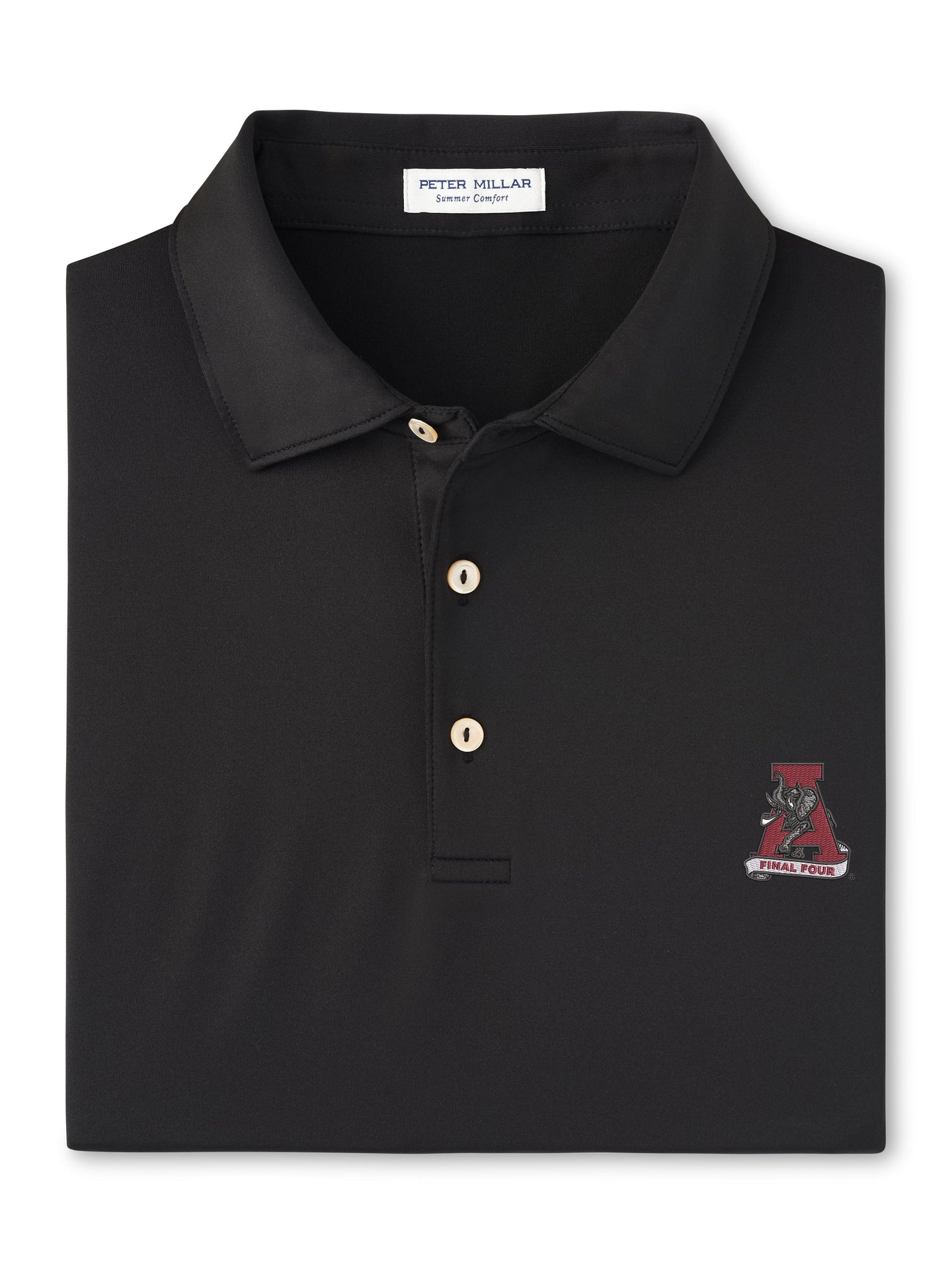 PETER MILLAR GAMEDAY - UNIVERSITY OF ALABAMA - VINTAGE FINAL FOUR - POLOS BLACK / S VINTAGE FINAL FOUR SOLID POLO