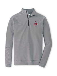 PETER MILLAR GAMEDAY - UNIVERSITY OF GEORGIA - 14 ZIPS BLACK/WHITE / S Vintage Dawg Perth Mini Stripe 1/4 Zip
