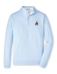 PETER MILLAR GAMEDAY - UNIVERSITY OF GEORGIA - 14 ZIPS COTTAGE/BLUE / S Vintage Dawg Perth Mini Stripe 1/4 Zip
