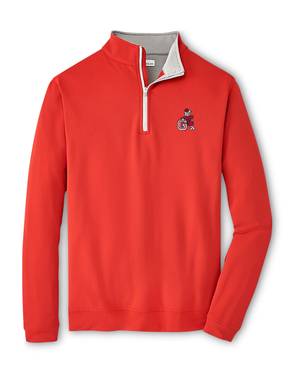 PETER MILLAR GAMEDAY - UNIVERSITY OF GEORGIA - 14 ZIPS RED3 / S Vintage Dawg Perth Performance 1/4 Zip