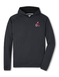 PETER MILLAR GAMEDAY - UNIVERSITY OF GEORGIA - HOODIES BLACK / S VINTAGE DAWG PINE PERFORMANCE HOODIE