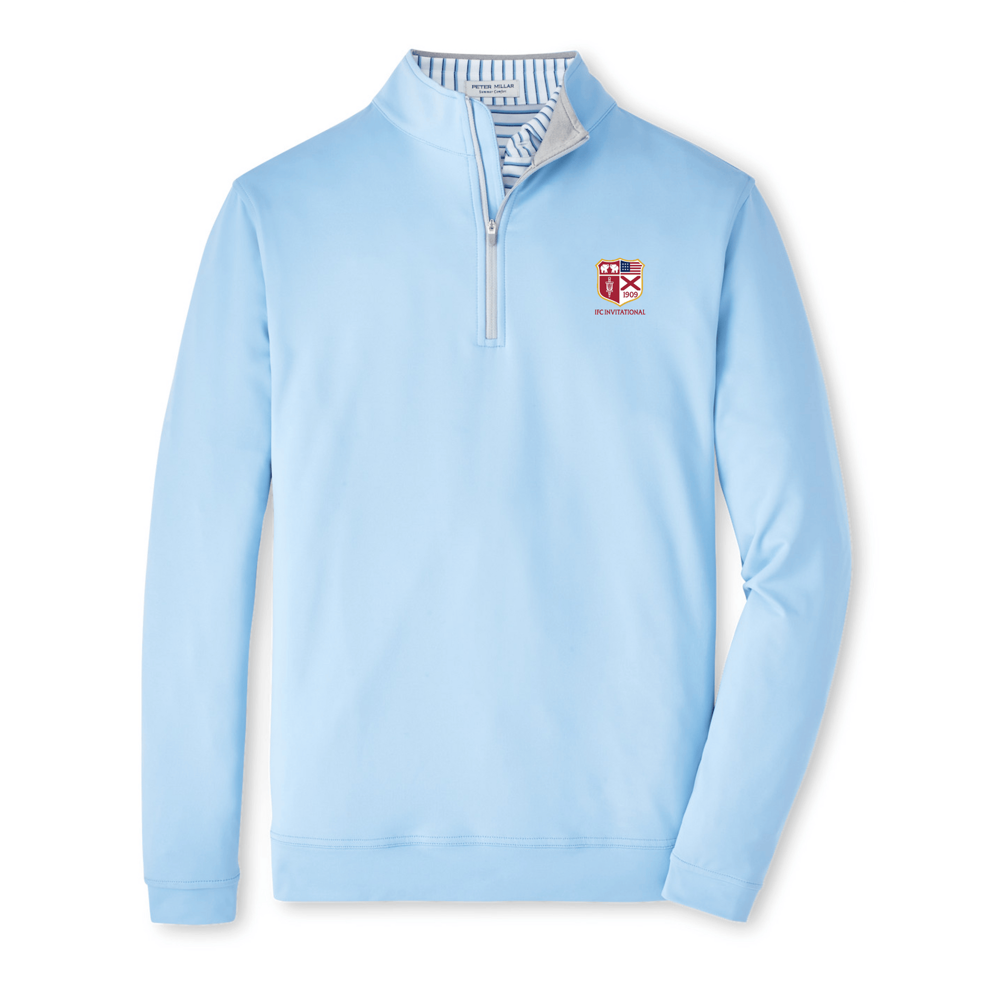 PETER MILLAR OUTERWEAR - 1 - 4 ZIP COTTAGE BLUE / S IFC INVITATIONAL PERTH PERFORMANCE 1/4 ZIP