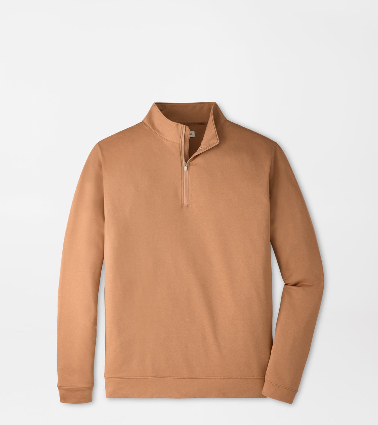 PETER MILLAR OUTERWEAR - 1 - 4 ZIP DARK AMBER / S PERTH MELANGE PERFORMANCE QUARTER-ZIP