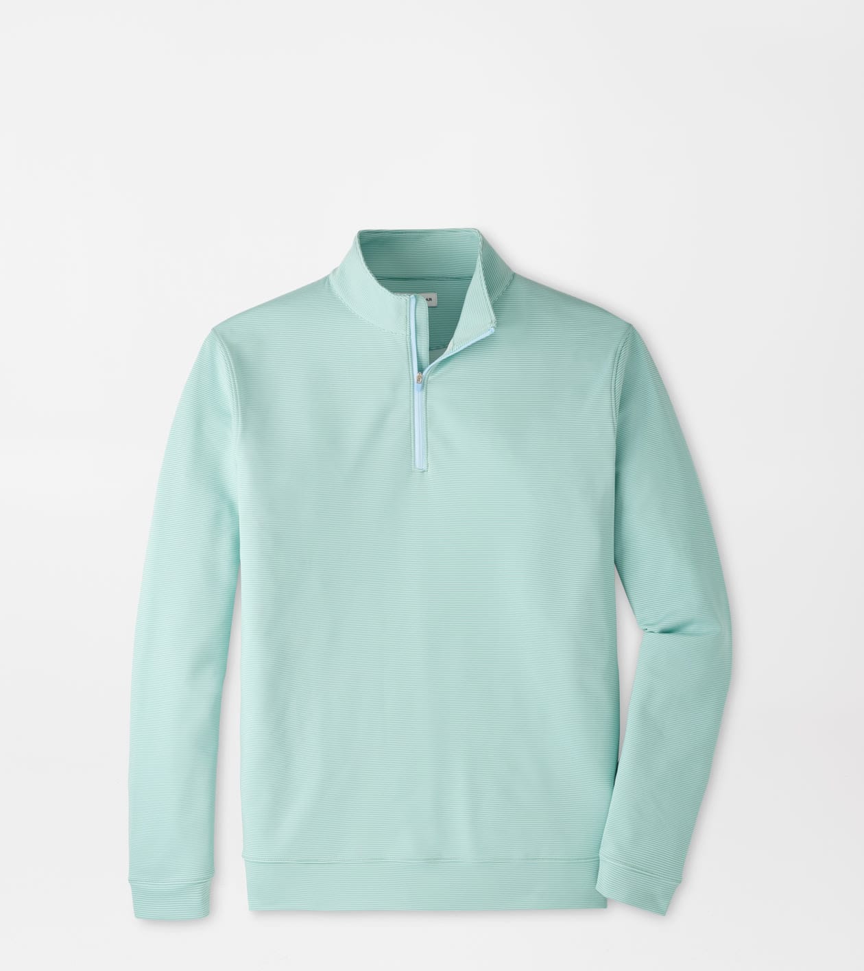 PETER MILLAR OUTERWEAR - 1 - 4 ZIP FRESH MINT / L PERTH SUGAR STRIPE 1/4 ZIP