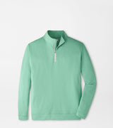 PETER MILLAR OUTERWEAR - 1 - 4 ZIP FRESH MINT / M PERTH MELANGE PERFORMANCE QUARTER-ZIP