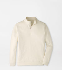 PETER MILLAR OUTERWEAR - 1 - 4 ZIP STONE / S PERTH SUGAR STRIPE 1/4 ZIP