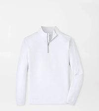 PETER MILLAR OUTERWEAR - 1 - 4 ZIP WHITE / M PERTH BASKETWEAVE PERFORMANCE