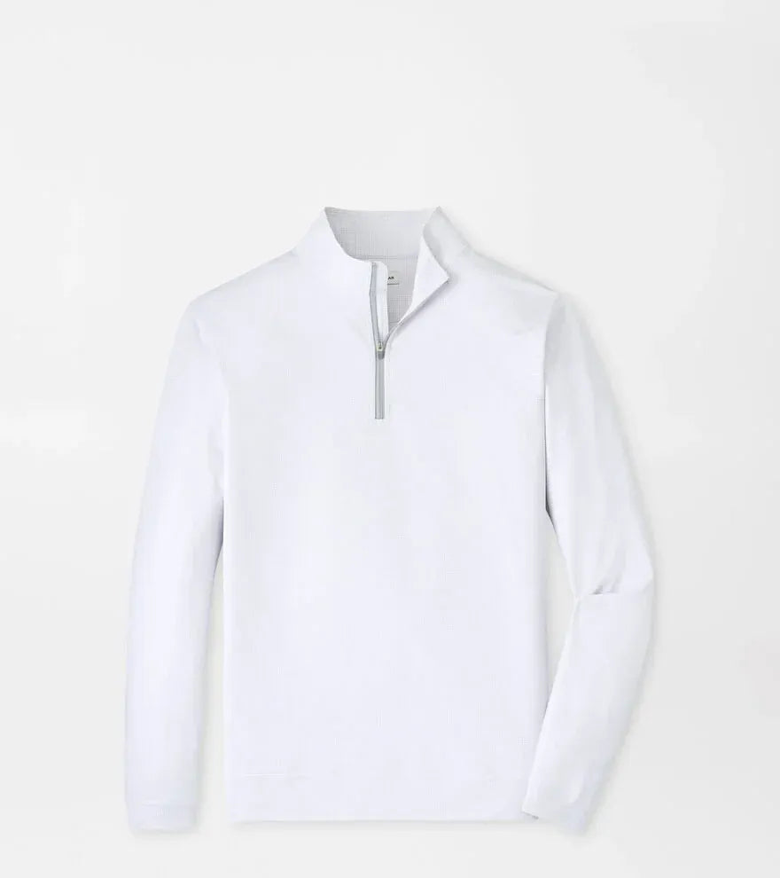 PETER MILLAR OUTERWEAR - 1 - 4 ZIP WHITE / M PERTH BASKETWEAVE PERFORMANCE